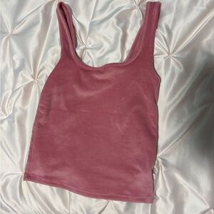 Pink Velvet Tank Top